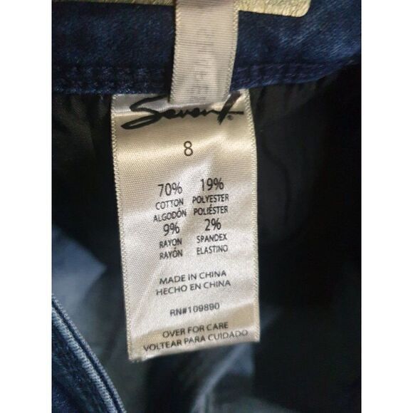 Seven7 Women's Jeans 8 Booty Shaper Mid Rise Stretchy Legging Blue Jeans Sz 8 - Picture 7 of 9